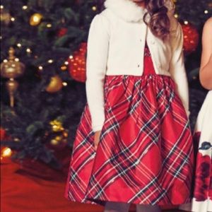 Janie and Jack plaid red dress size 2T